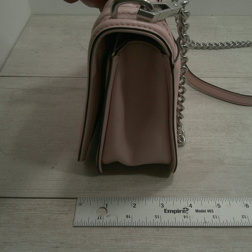 Rebecca Minkoff Baby Pink Channel Quilted Leather Handbag | Purse | Pocketbook - Picture 11 of 12